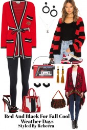 Red Black Looks For cool Weather Fall Wear