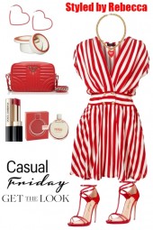 Red and White Casual Friday