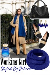 Working Girl Thursday -Blue Scarf