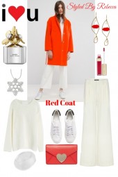 Red Coat-Winter Casual 