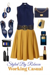 Working Casual -Navy and Gold