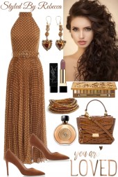Simple Date Dress In Brown