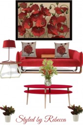 Relaxed red- home interior ideas