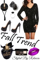 Trendy Black Club Dress