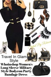 Travel In Glam With Military Style Bodycon 