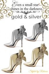 Silver and Gold Cuff Boots