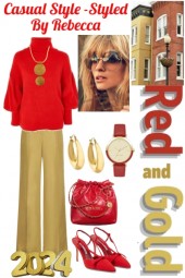 Red and Gold Casual Style