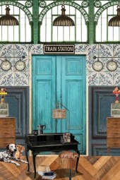 Make your home in an old train station ...