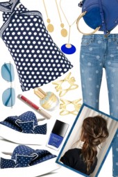 Polka Dots:Navy