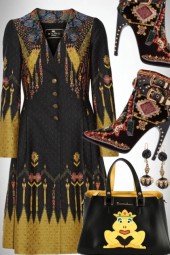 Etro Coat, Pucci boots and Braccialini bag