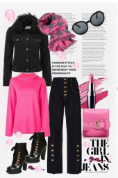 Pink and black