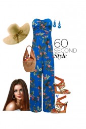 Strapless Floral Jumpsuit