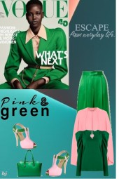 Escape From Everyday Life-Pink and Green