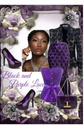 Black and Purple Lace