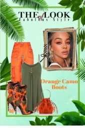 Orange Camo Boots