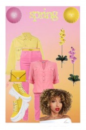 Yellow and Pink Denim