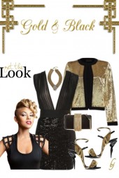Gold and Black Sequins