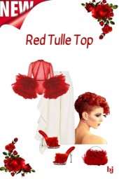 Red Tulle Top