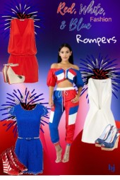 Red, White and Blue Fashion-Rompers