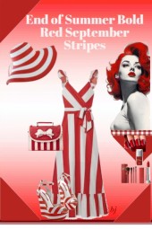 End of Summer Bold Red September Stripes