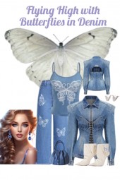 Flying High with Butterflies in Denim