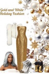 Gold and White Holiday Fashion