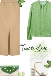 Beige &amp; Green