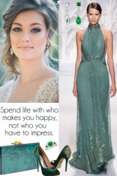 Abed Mahfouz Emerald Green Gown!