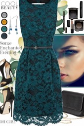 Teal Lace Dress