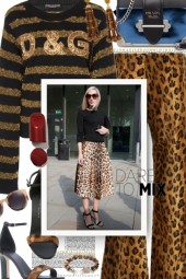 Dare to Mix Leopard and Stripes