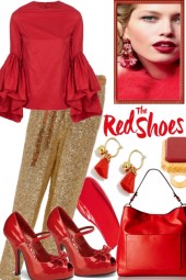 RED SHOES, GOLDEN PANTS