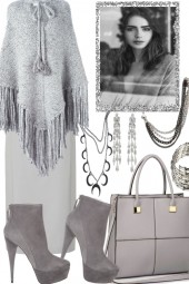 Grey Poncho