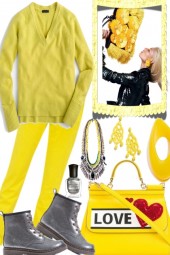 It´s grey outside, but yellow helps