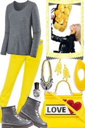 Love yellow with grey