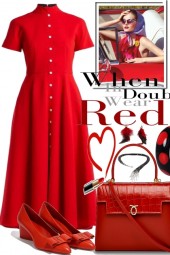 Lady wears Red