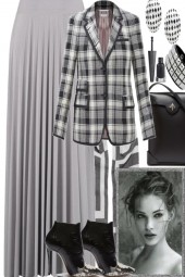 PLAID SKIRT-