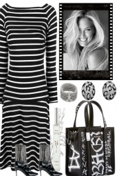 STRIPES IN BLACK AND WHITE - -