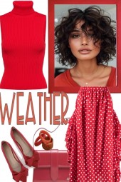 POLKA DOTS--IN RED
