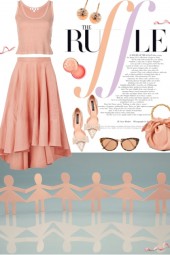 peach ruffle