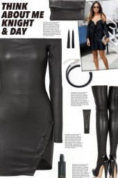 How to wear an Off Shoulder Leather Mini Dress!