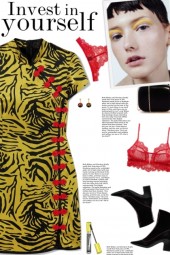 How to wear a Tiger Print Satin Mini Dress!