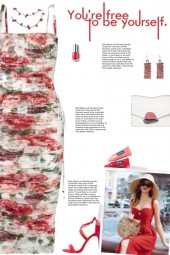 How to wear a Lace-Up Ruched Floral Dress!