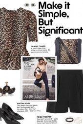 How to wear a Shirred Leopard-Print Peplum Blouse!