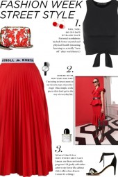 How to wear a Logo Waistband Pleated Midi Skirt!