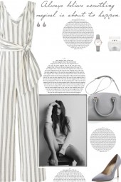 How to wear a Striped Wide Leg Jumpsuit!
