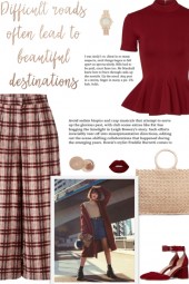 How to wear a Wide Leg Plaid Culottes!