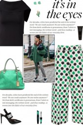 How to wear a Polka Dot Printed Cropped Culottes!