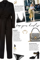 How to wear a Wrap Effect Belted Wool Jumpsuit!