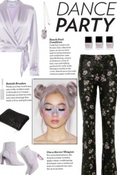 How to wear Floral Sequined High Waisted Trousers!