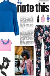 How to wear Floral Print Slim Leg Trousers!